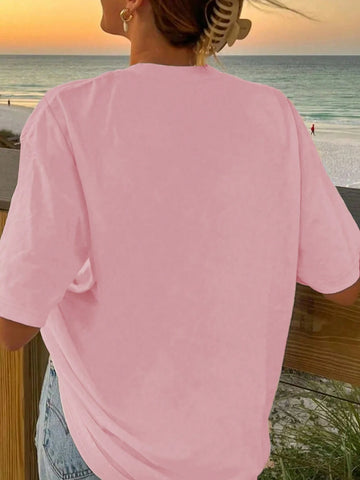 Funny Dog Pattern Print Oversize Ladies Short Sleeve Summer