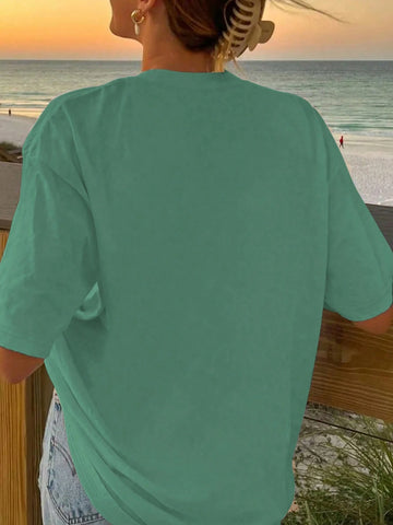 Funny Dog Pattern Print Oversize Ladies Short Sleeve Summer