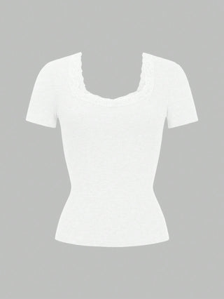 Square Neck Short Sleeve Top