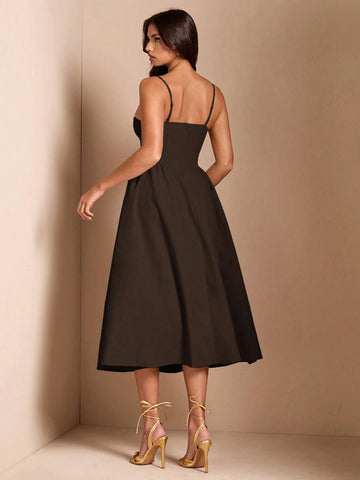 BAE Elegant Women Long Flowy Spaghetti Strap Dress