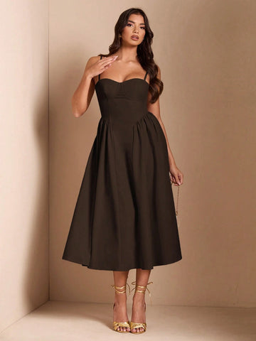 BAE Elegant Women Long Flowy Spaghetti Strap Dress