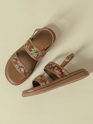 Women's Thick-Sole Strap Buckle Sandals