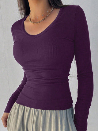 Women's Slim Fit U-Neck T-Shirt