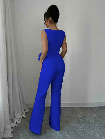 Elenzga Chic Sleeveless Top And Wide-Leg Pants Set