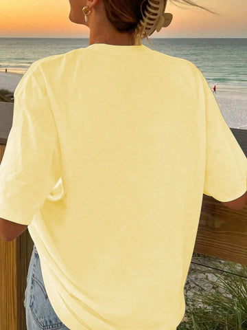 Funny Dog Pattern Print Oversize Ladies Short Sleeve Summer