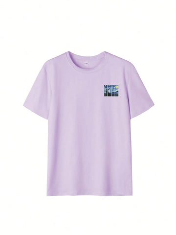 Women's Summer Personalized Letter Printed Pattern Round Neck T-Shirt