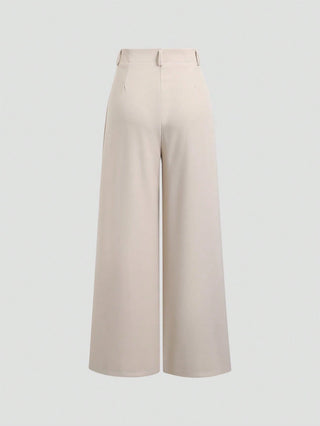 Crimp Pleated Wide-Leg Pants