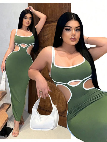 Women's Edged Hollow Out Bodycon Sexy Sleeveless Mini Dress