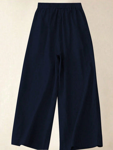 Women's Solid Color Casual Wide Leg Pants