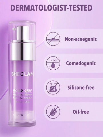 SHEGLAM Good Grip Hydrating Primer-Blueberry + Aha Oil Control Moisturizing Blueberry Primer Gel