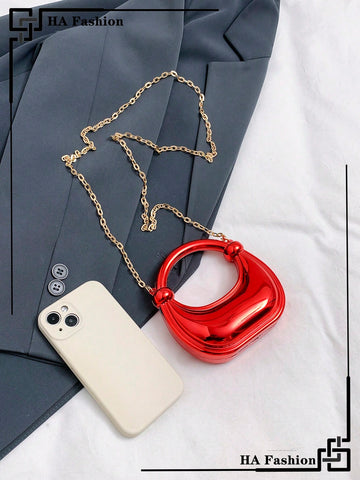 Acrylic Crescent Moon Box Shaped Handbag