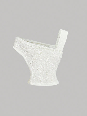 MOD Asymmetric Shoulder Women's Fitted Fashion Top