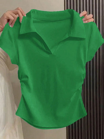 Essnce Women's V-Neck Short Sleeve T-Shirt
