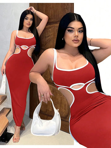 Women's Edged Hollow Out Bodycon Sexy Sleeveless Mini Dress