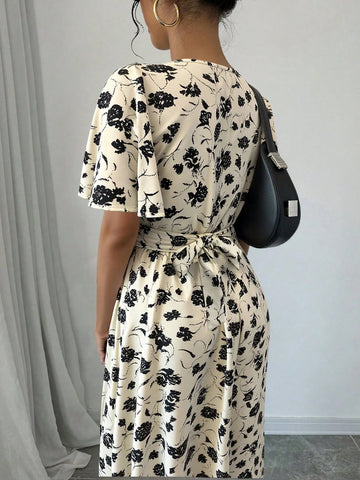 Twist Knot Strap Vacation Casual Dress