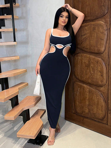 Women's Edged Hollow Out Bodycon Sexy Sleeveless Mini Dress