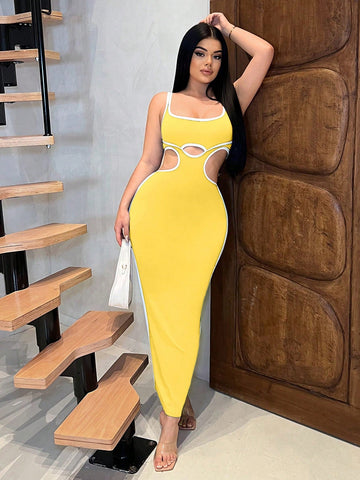 Women's Edged Hollow Out Bodycon Sexy Sleeveless Mini Dress