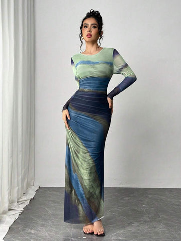 BAE Women's Tie-Dye Pleated Dress