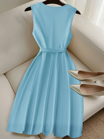 Clasi Women Short Solid Color Dress