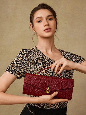 MOTF PREMIUM TEXTURED SQUARE TOP HANDLE BAG