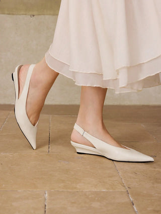 MOTF PREMIUM POINT TOE SLINGBACK FLATS