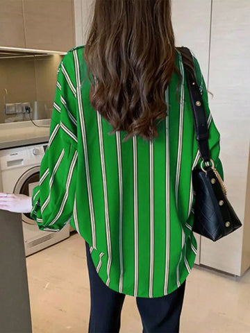 NAWLY Casual Striped Blouse For Women
