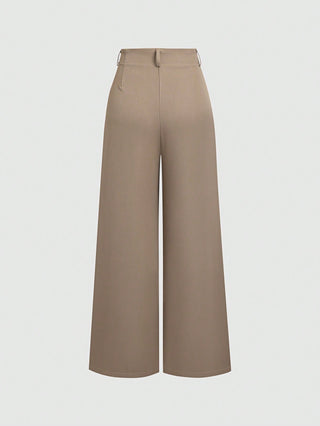 Crimp Pleated Wide-Leg Pants
