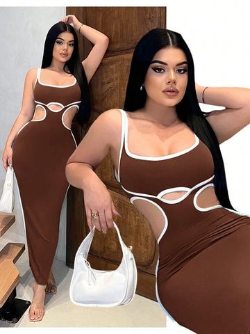 Women's Edged Hollow Out Bodycon Sexy Sleeveless Mini Dress