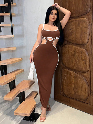 Women's Edged Hollow Out Bodycon Sexy Sleeveless Mini Dress