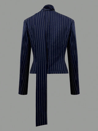Elegant Striped Blazer Jacket