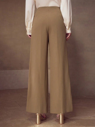 MOTF PREMIUM WIDE BELT DETAIL SUIT PANTS