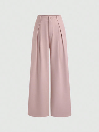 Crimp Pleated Wide-Leg Pants