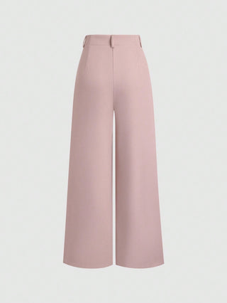 Crimp Pleated Wide-Leg Pants