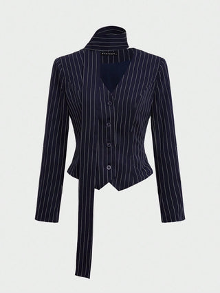 Long Sleeve Waist Fitted Suit