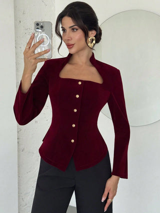 A-Line Hem Long Sleeve Top