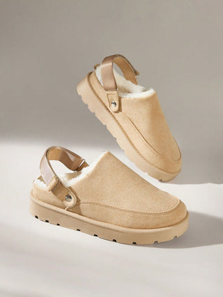 Velvet Warm Versatile Platform Shoes