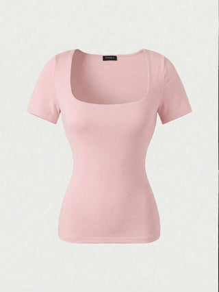 Square Neck Short Sleeve Top