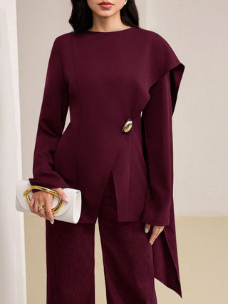 Fashion Split Hem Blouse