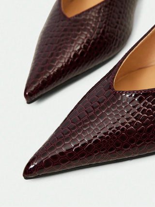 MOTF PREMIUM POINT TOE SLINGBACK FLATS