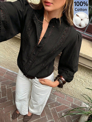 Solid Color Minimalist Long Sleeve Shirt