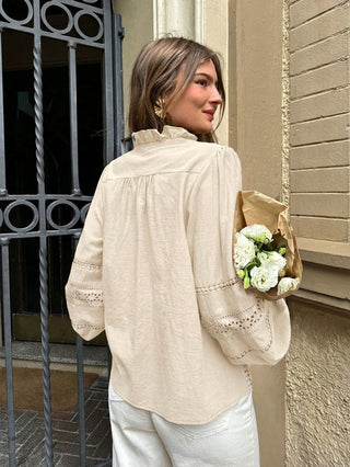 Solid Color Minimalist Long Sleeve Shirt