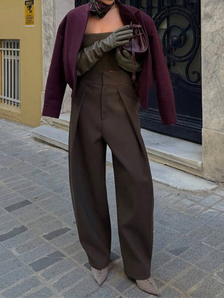 Pleated Loose Travel Pants