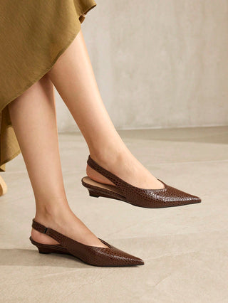 MOTF PREMIUM POINT TOE SLINGBACK FLATS