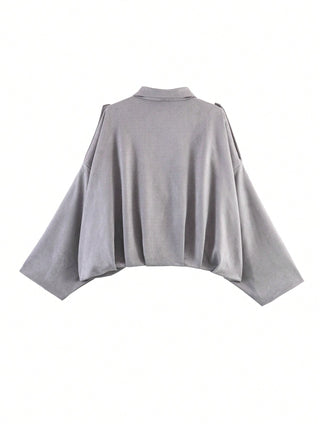 Solid Color Faux Suede Aviator Jacket