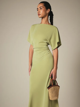 Midi Dress With Dolman Sleeves