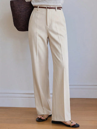 Plain Press Crease Regular Fit Pants