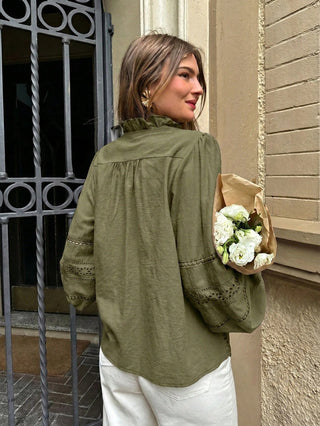Solid Color Minimalist Long Sleeve Shirt