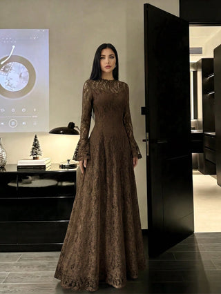 Cinched Waist Slimming Luxury Dress