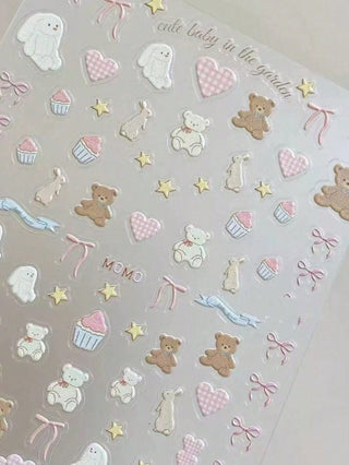 1pc Creative Bow Cake Heart Pattern Camera Lens Sticker