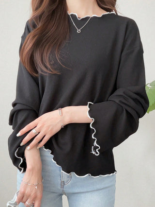 Polka Dot Loose Colorblock Short Sleeve T-Shirt
